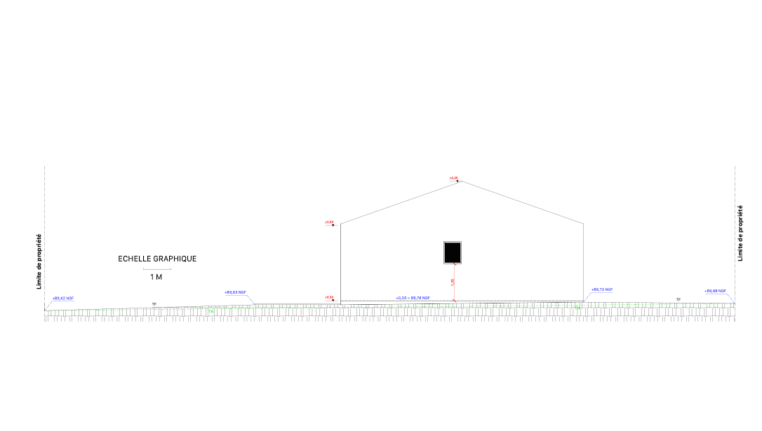 Exemple de plan de coupe DPC3 pour une déclaration préalable