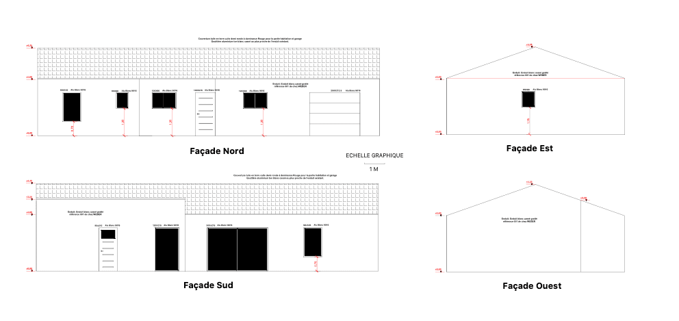 Exemple de plan de façade DPC4 pour une déclaration préalable