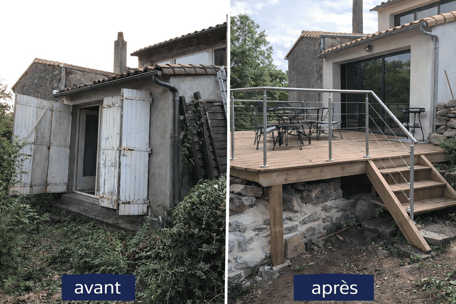 Rénovation + terrasse surélevée — Les Herbiers