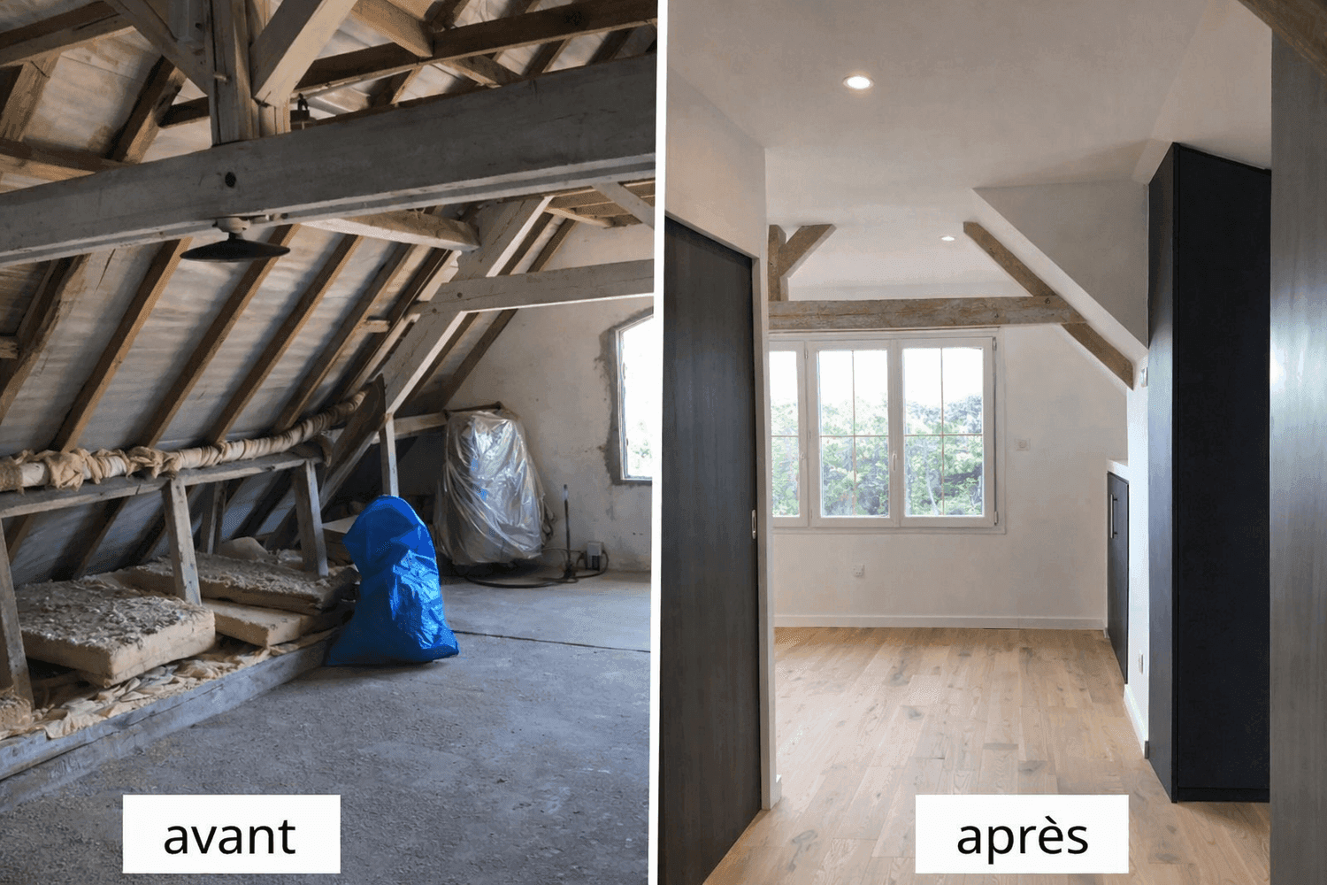 Aménagement combles → suite parentale — Saint-Jean-de-Monts